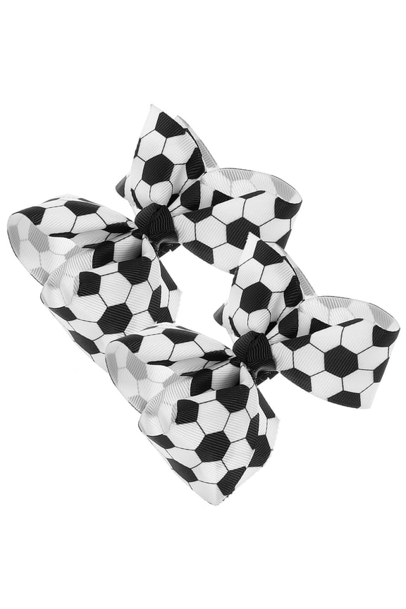 2 Pcs Bow Clips for Baby Girls Hair Holding Webbing Strap in Multi Color for Fan Gear