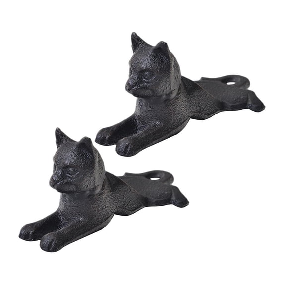 Slanted Home Design TABLZONE 2-Piece Black Cast Iron Cat Door , Sloped Design, Heavy Duty ...