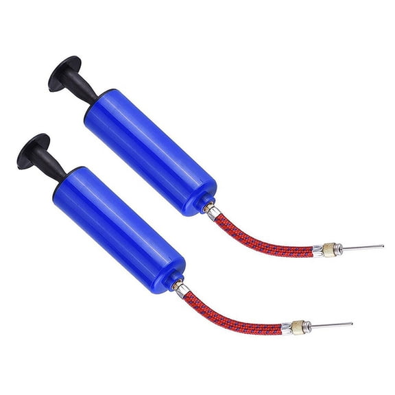 TABLZONE 2Sets Stylish Football Inflator Blue Double Action Hand Pump
