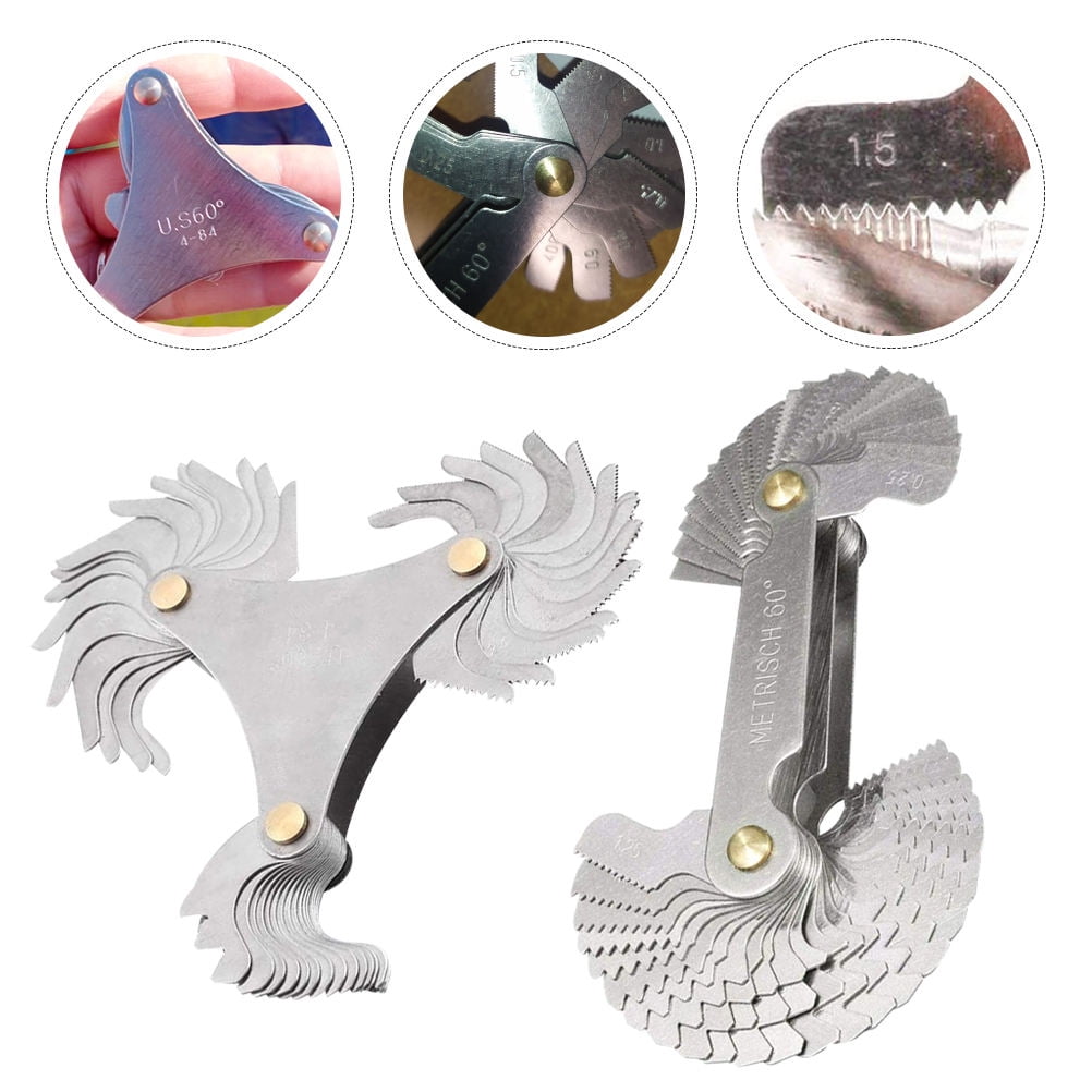 TABLZONE 2 Sets Thread Gauge Checker Stainless Steel Checking Tool for ...