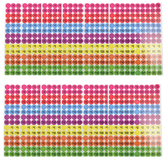 TABLZONE Price Tags with Highlighted Price Paper for Retail Stores, 20 Sheets - Pricing Labels for Easy Price Display