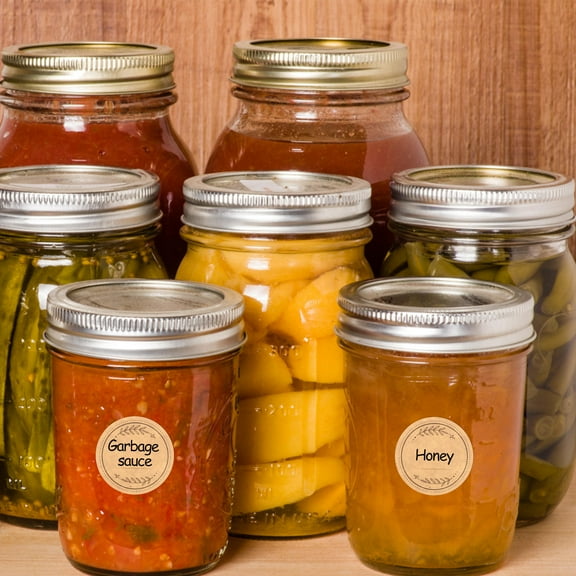 TABLZONE 20 Sheets Label Stickers Kraft Paper Brown Thanksgiving Sealing Stickers Biscuit Bag Birthday