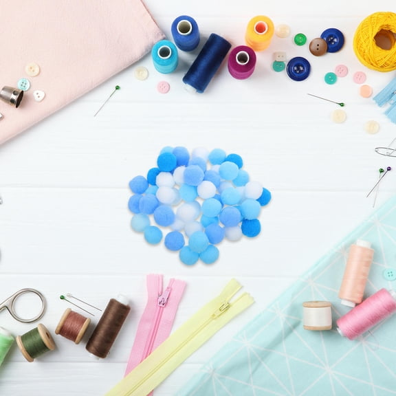TABLZONE 200Pcs Assorted Color Polyester Pom Poms Soft Decorative Puff Balls for Crafts and DIY Art Projects