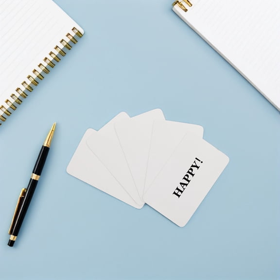 TABLZONE 200Pcs Blank Flash Cards White Cardstock Pocket Size Writable Study Cards