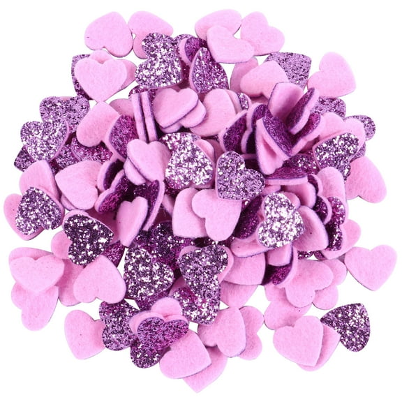 TABLZONE Heart Shape Sequin Patches Felt Craft Supplies 200 Pieces for Sewing Embellishments