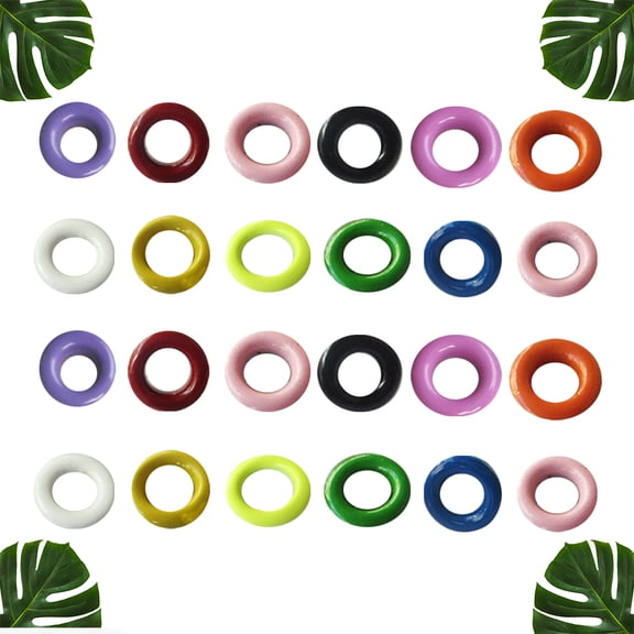 TABLZONE 200Pcs Grommet Eyelets Kit Assorted Colors Sturdy Metal for Clothing Bags Shoes