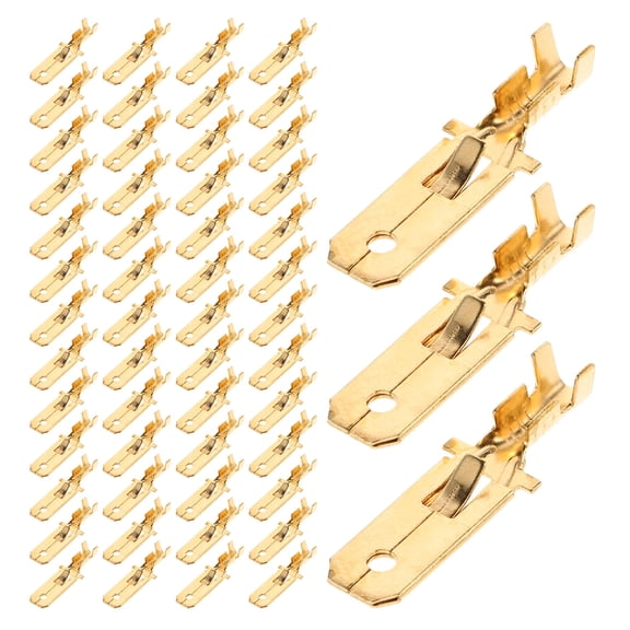 TABLZONE 200Pcs Quick Disconnect Copper Electrical Spade Connectors for Automotive Wire Crimping and Repair