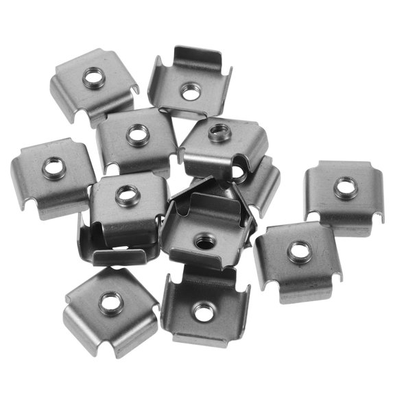 TABLZONE 200Pcs Tube Metal Threaded Insert Nuts Plated Silver Iron for Multiindustry Use in Furniture Machinery Construction
