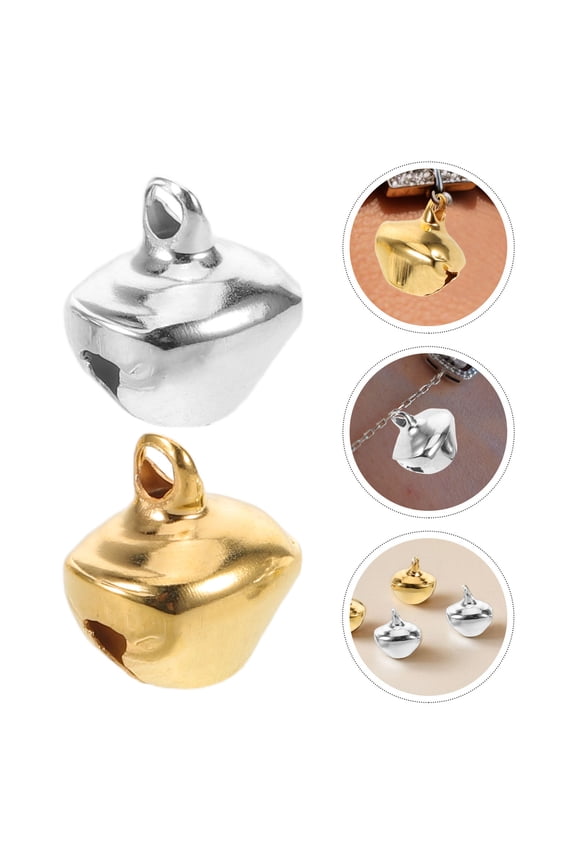 Copper Bell Charms Assorted Colors Clear Sound Elegant Design for Crafts Jewelry Making 200 Pieces
