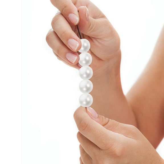 TABLZONE 200pcs Durable Pearls for Clothes ABS Beige Round Elegant All Age Groups Bracelets