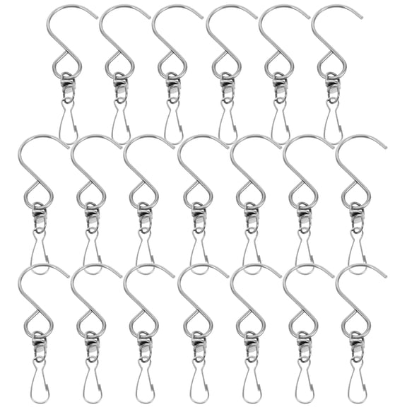 TABLZONE 20Pcs Stainless Steel Swivel Hooks with 360 Degree Rotation for Wind Chimes Outdoor