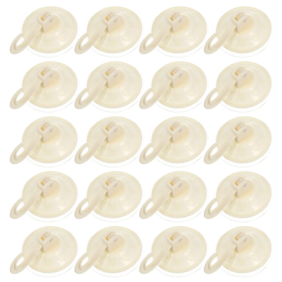 TABLZONE 20Pcs Beige Plastic Lightweight Punch-Free Wall Hooks