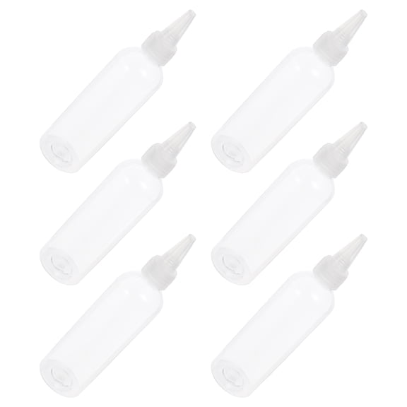 TABLZONE 20Pcs Clear Plastic Cosmetic Pointed Mouth Bottles for Home Use Liquid Storage