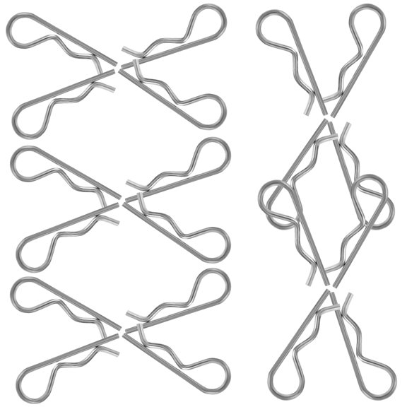 TABLZONE 20Pcs Hitch Pin Clip Double Loop Stainless Steel Durable Trailer Pin for Home Use