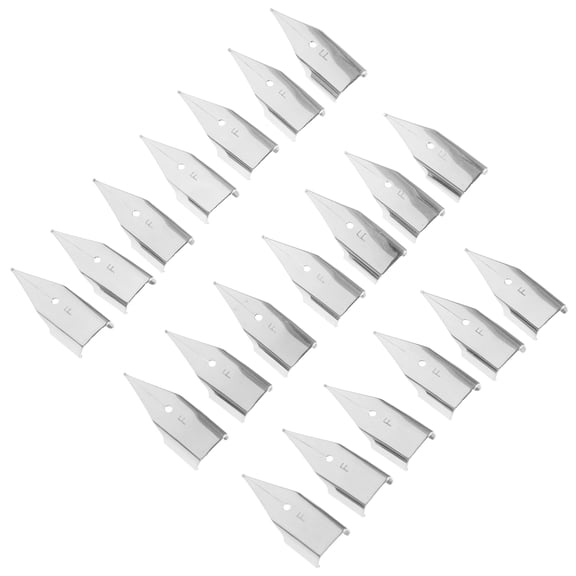 TABLZONE 20Pcs Steel Fountain Pen Nibs Replacement Tips for Smooth Writing and Drawing