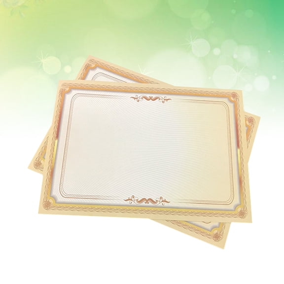 TABLZONE 20Pcs Recognition Certificate Paper Gold Border for Employee Acknowledgment
