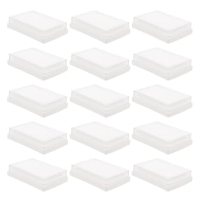 TABLZONE Blank Ink Pads White Plastic Sponge for Decor Even Ink Distribution 20Pcs