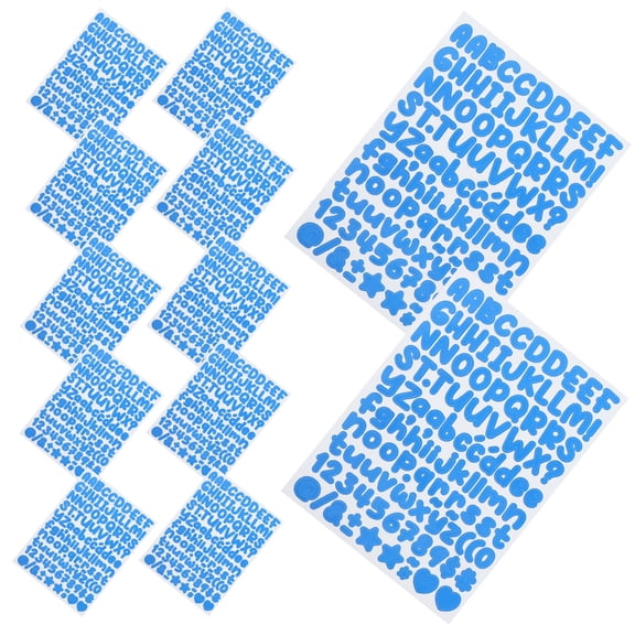 TABLZONE 20pcs Craft Alphabet Stickers Blue Paper for Handmade Lovers and Planners Design