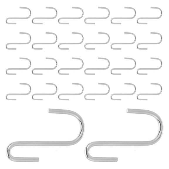 TABLZONE 20Pcs Stainless Steel S Hooks for Hanging Kitchenware Clothes and Tools with Heavy Duty Metal Design