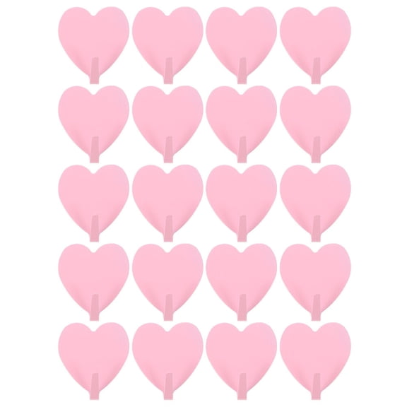 TABLZONE 20Pcs Wall Hanging Hooks Stainless Steel Heart Design Hooks Pink Weight-bearing Houseowners