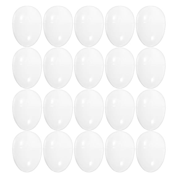 TABLZONE 20Pcs White Blank Easter Eggs for DIY Holiday Painting and Creative Openable Craft Projects