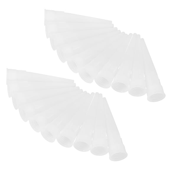 TABLZONE 20Pcs White Caulk Nozzle Tool for Seamless Caulking and Epoxy Projects