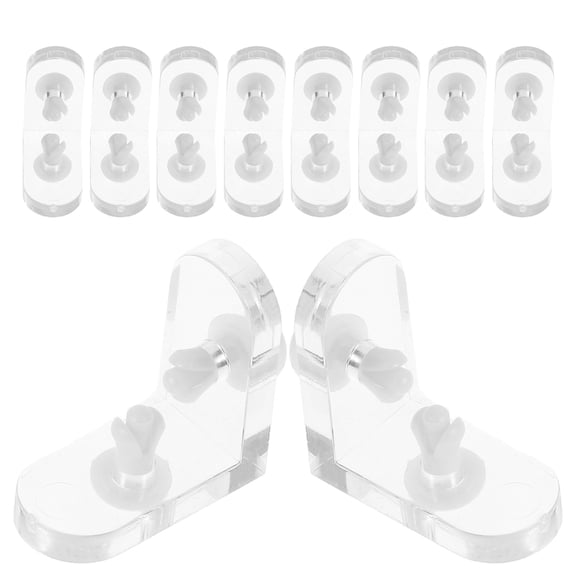 TABLZONE Transparent Acrylic L-Brackets for Box Support, Easy to Install, 20 Sets Clear Brackets