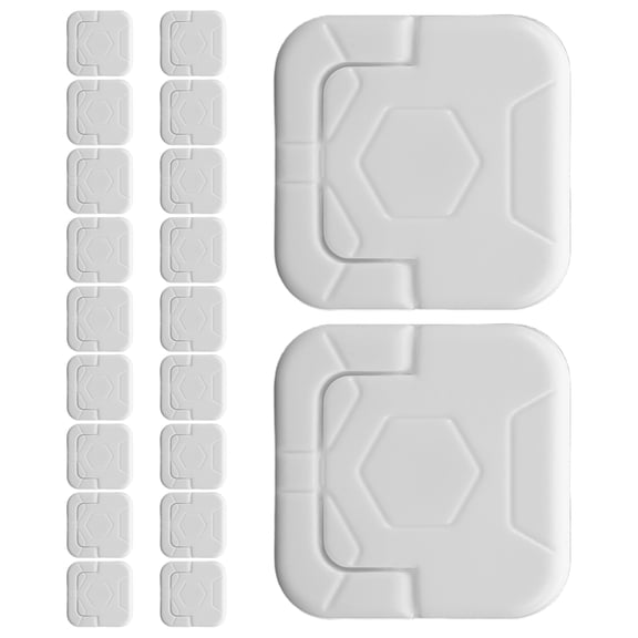 TABLZONE White Plastic Socket Covers for Child Safety, Shocking-Proof Electrical Outlet Protectors, 20 Pieces for Home Use