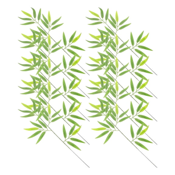 TABLZONE 20Pcs Lifelike Green Bamboo Leaves for Versatile Indoor Party and Pipe Decoration