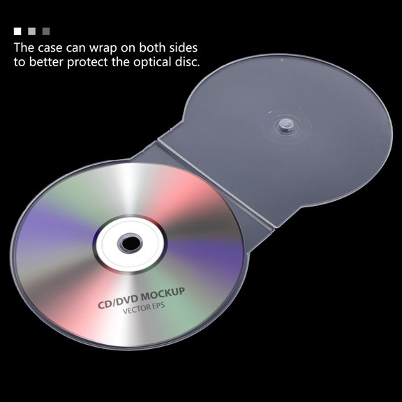 TABLZONE 20pcs Plastic Case Disc Storage Semicircular For Compact Discs Office Use