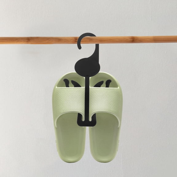 TABLZONE 20pcs Shoe Drying Hooks Black PP Functional Design Rack for Shoes in Supermarket