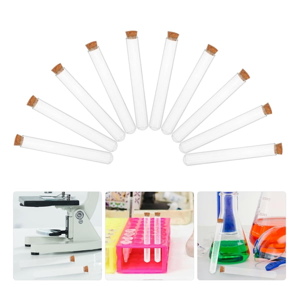 TABLZONE 20pcs Test Lab Tubes With Cork Stopper For Plant Propagation And Storage