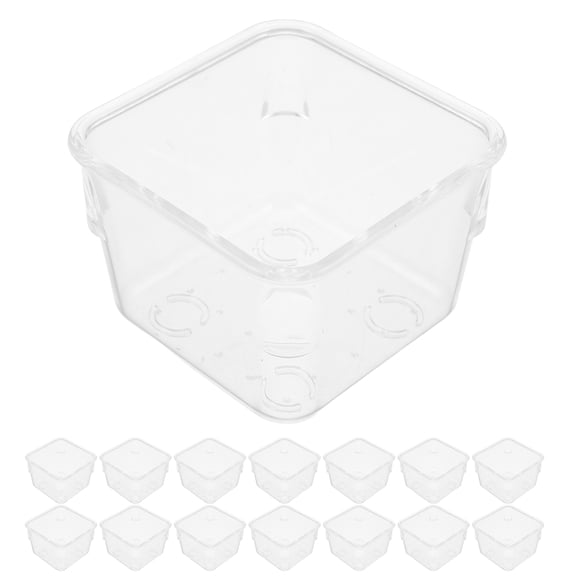 TABLZONE 24Pcs Stackable Clear Plastic Storage Containers Box for Makeup and Cosmetics Organizer
