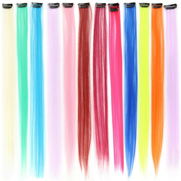TABLZONE 24Pcs Hair Clip Extensions for Women with Hair Styling in Assorted Color