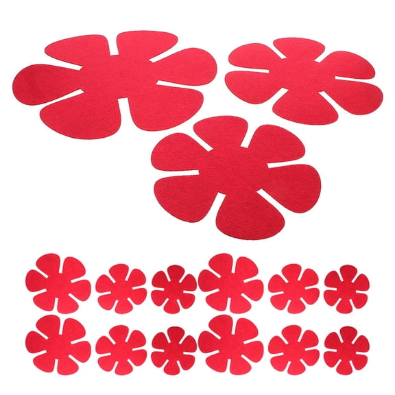 TABLZONE 24Pcs Red Kitchen Pan Protectors Heat Insulation Pot Pads Nonwoven Fabric Pot and Pan Separators