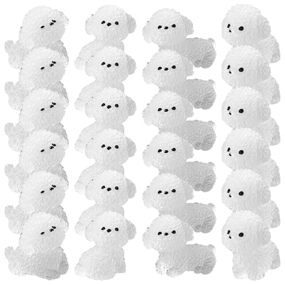 TABLZONE 24Pcs Glow in The Dark Resin Puppy Figurines for Landscape Decor and Collectibles