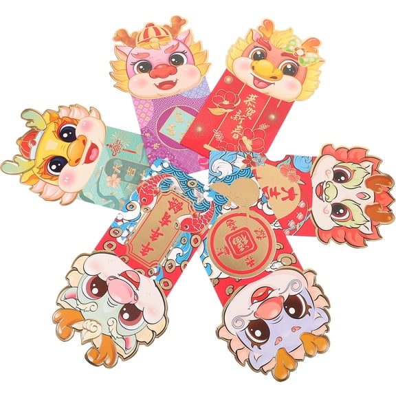 TABLZONE 24Pcs Red Money Envelopes with Smooth Coated Paper and Festive Chinese Characters