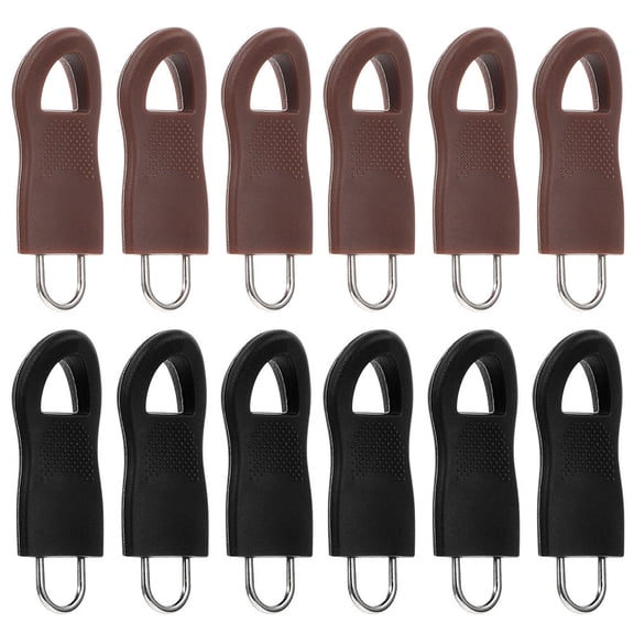 TABLZONE 24Pcs Detachable Zipper Pull Tab Replacement for Bags Clothing and Coats Black