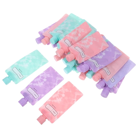 TABLZONE Leakproof Empty Squeeze Pouch Travel Design 24PCS Plastic Bags for Body Cream Cosmetics Lotion