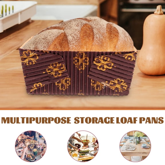 TABLZONE 25Pcs Disposable Cake Paper Cups Multi Color Rectangular Loaf Baking Paper Molds