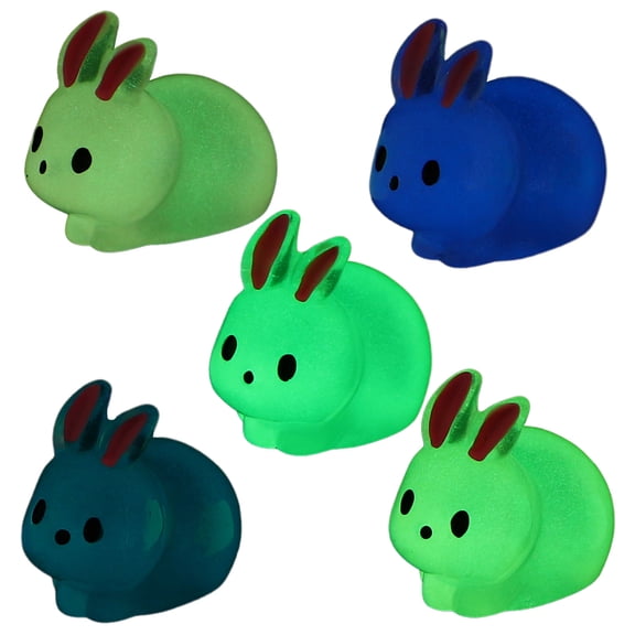 TABLZONE 25Pcs Assorted Color Resin Bunny Figurines for Desktop Adornments and Scene Layout Decoration