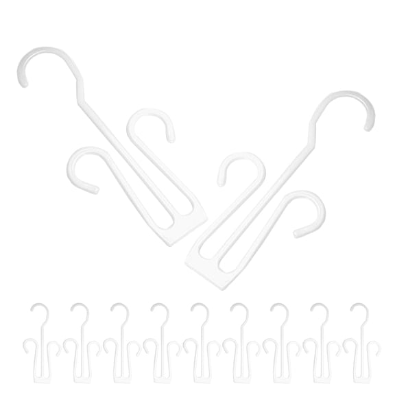 TABLZONE White Plastic Shoe Hooks for Wall, Space-Saving Storage, 25Pcs
