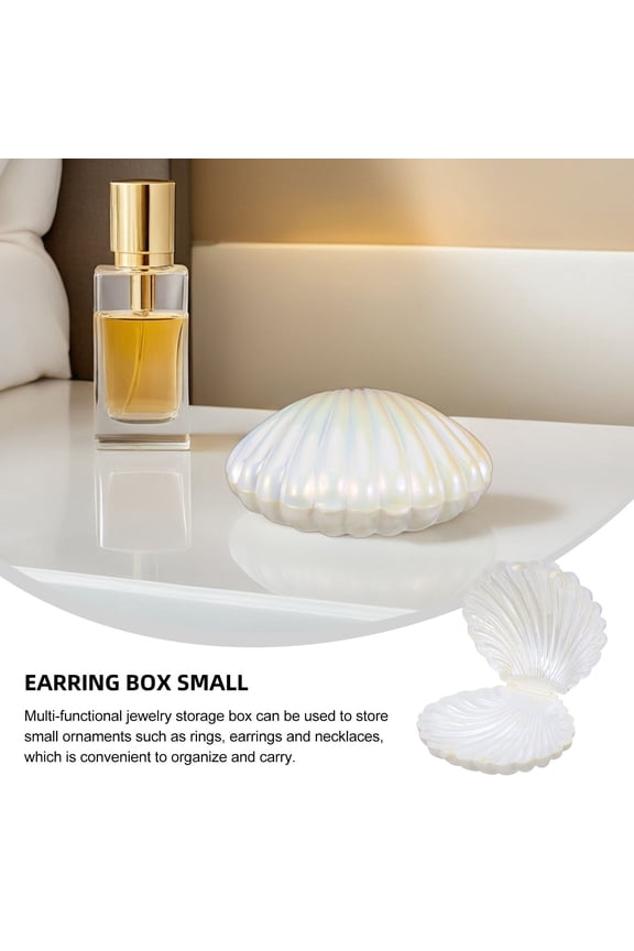 PP Seashell Box White for Wedding Favors and Small Jewelry Items 25Pcs