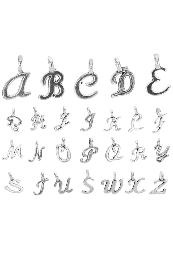 Sturdy Smooth Edge Letter Charms for Elegant Jewelry Projects