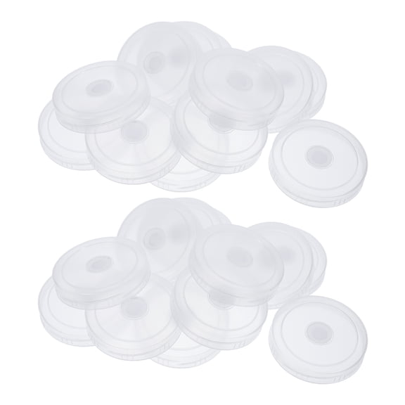 TABLZONE 28-Piece Jar Sprouting Lids Set with Transparent Ventilation Mesh Screens, Universal Fit Plastic Covers for Seed Sprouting