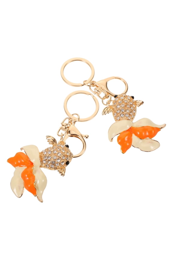 Marine Charm Keychain Set, 2Pcs Shaped Metal Key for Ocean and Beach Accessories