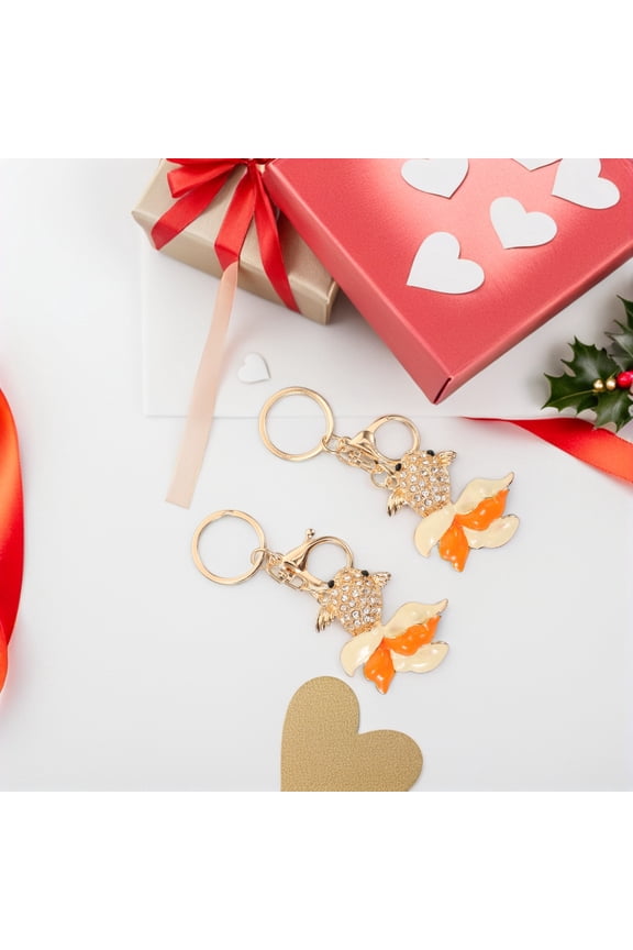 Marine Style Keychain Set, 2 Pieces Elegant Golden Zinc Alloy Charms, Nautical Accessories