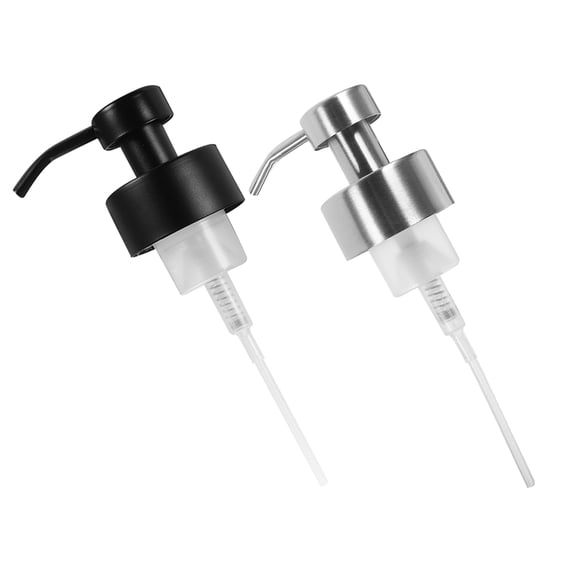 TABLZONE 2-Pack Stainless Steel Soap Dispenser Pumps for Kitchen and Bathroom, Liquid Hand Soap Bottle Accessories