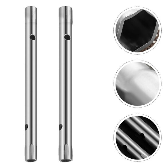 Veemoon 2pcs Plumber Back Nut Tap Spanner Set Extended Tubular Box Wrench Socket Tool Set