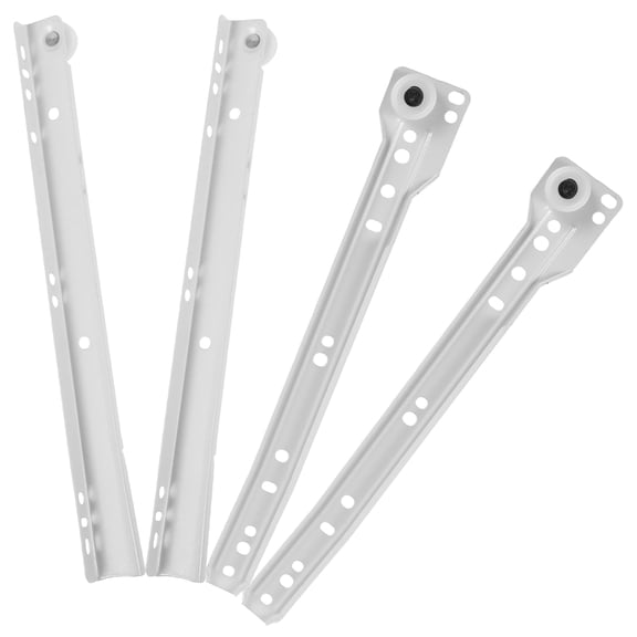 TABLZONE Steel Drawer Slides White Undermount for Furniture and Drawers 2Pairs